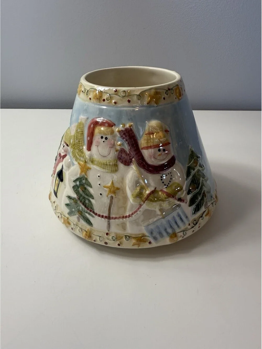 Yankee Candle SHADE Snowman Family Fits Large 22 Oz/Medium 14.5 Oz JAR Christmas